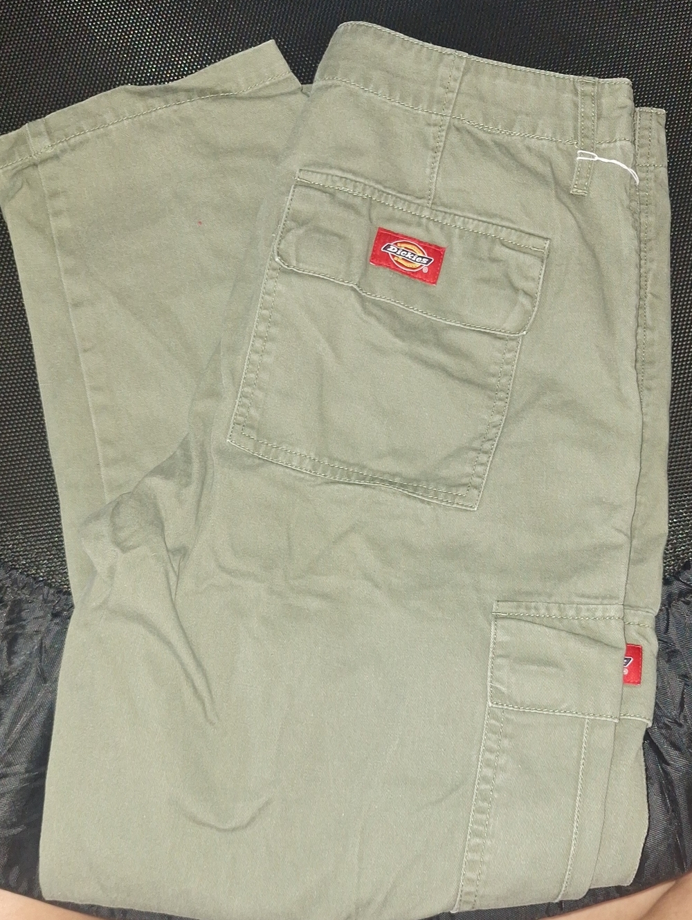 Dickies Olive Cargo Pants with Patch Logo